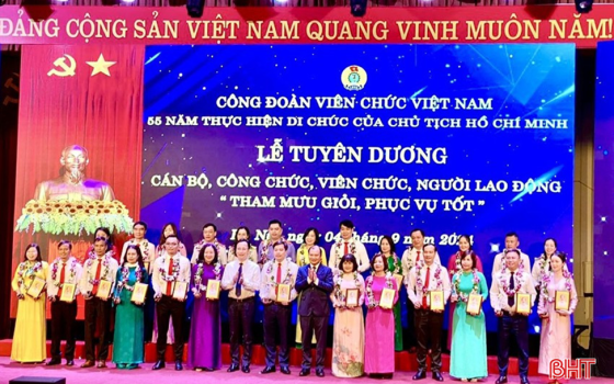 Cán bộ Thanh tra Hà Tĩnh được Công đoàn Viên chức Việt Nam vinh danh