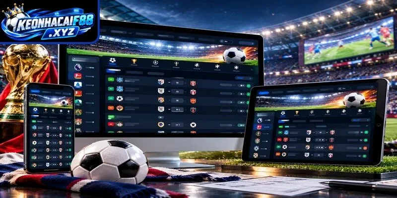 Chọn mục cần tra cứu tại trang web Bongdanet