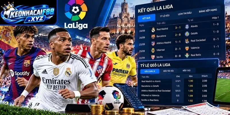 Kết quả và tỷ lệ kèo La Liga chi tiết cho bet thủ