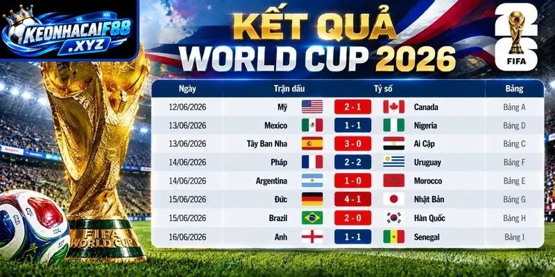 Kết quả World Cup 2026
