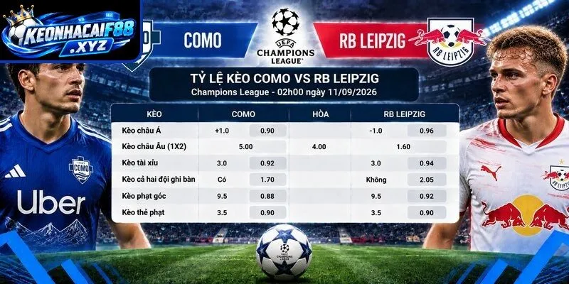 Tỷ lệ kèo Como vs RB Leipzig