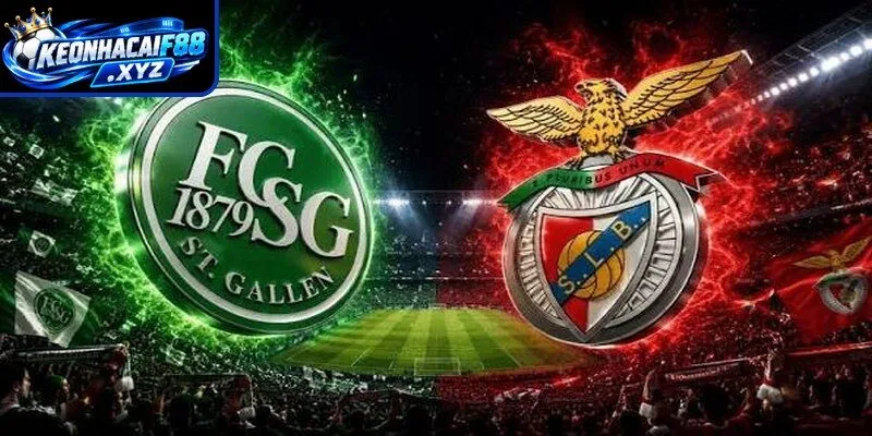 Màn đụng độ kịch tính Benfica vs St.Gallen