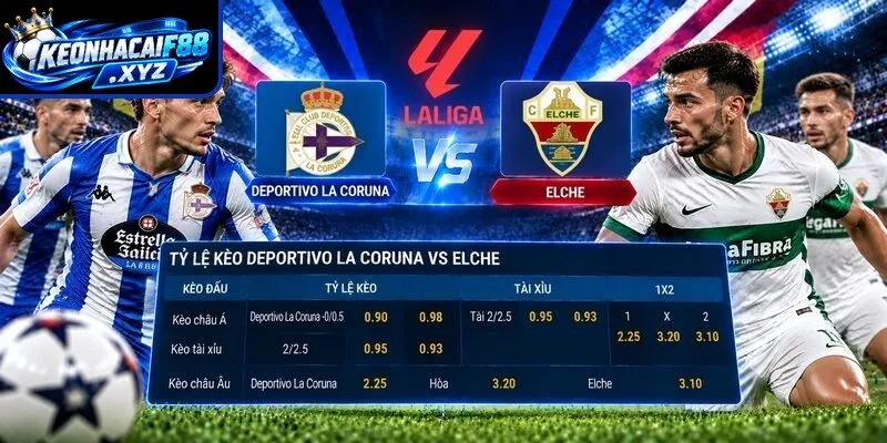 Tỷ lệ kèo Deportivo La Coruna vs Elche