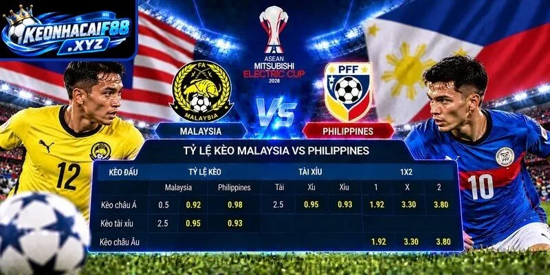 Tỷ lệ kèo Malaysia vs Philippines