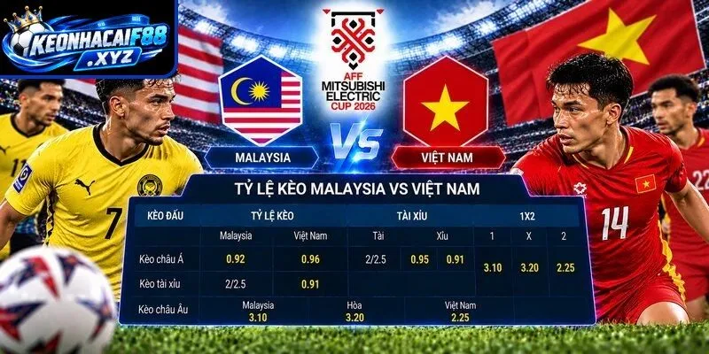 Tỷ lệ kèo Malaysia vs Việt Nam