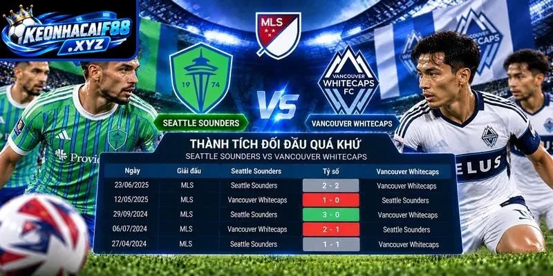 Thành tích đối đầu quá khứ giữa Seattle Sounders vs Vancouver Whitecaps