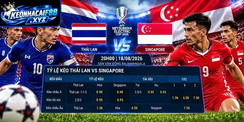 Tỷ lệ kèo Thái Lan vs Singapore